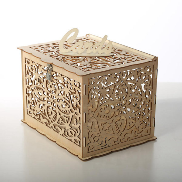 Wedding Card Box With Lid Wedding Money Box Rustic Wood Card Box Card